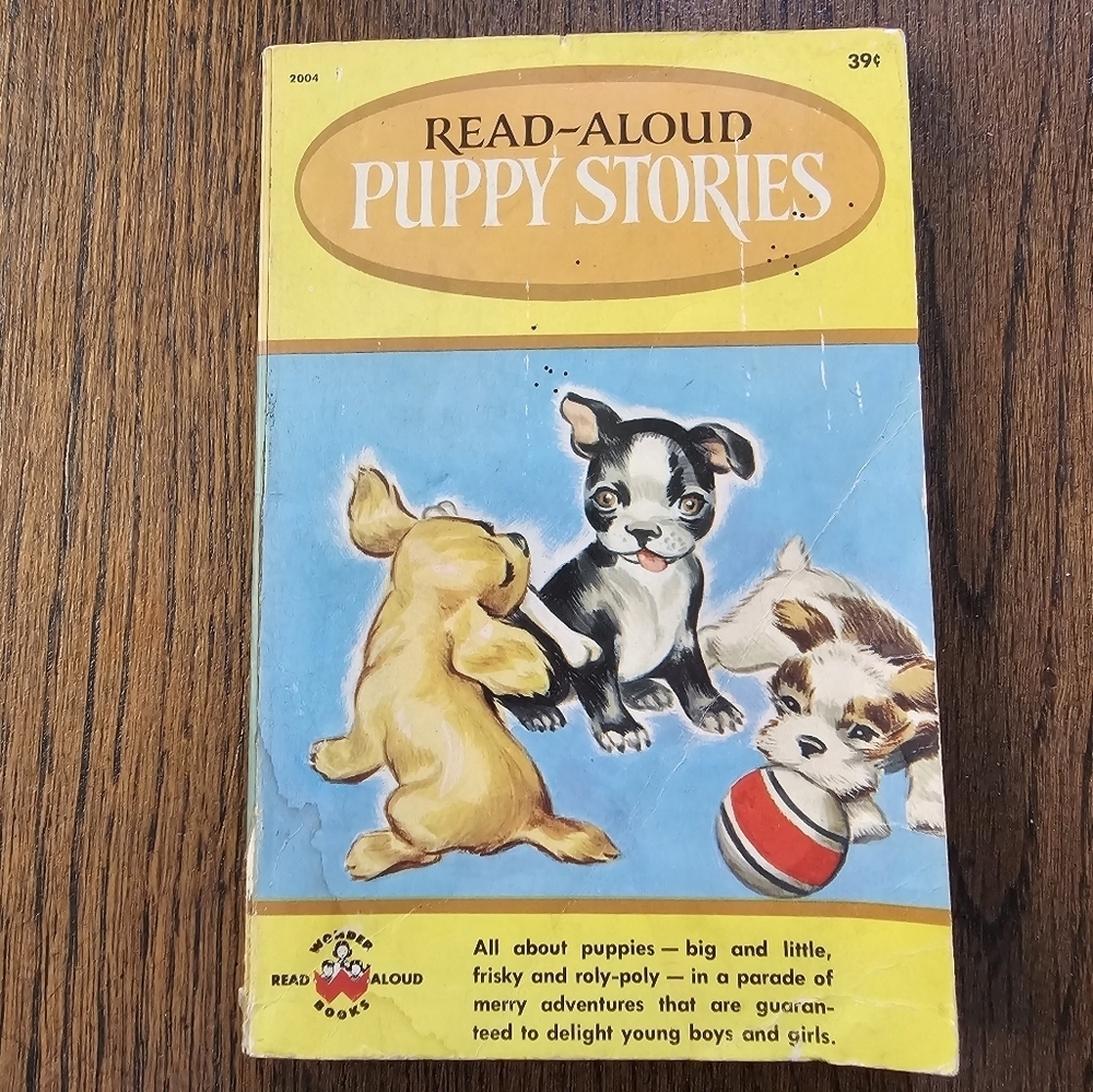 1950's Vintage Read Aloud Puppy Stories Wonder Books Paperback Book